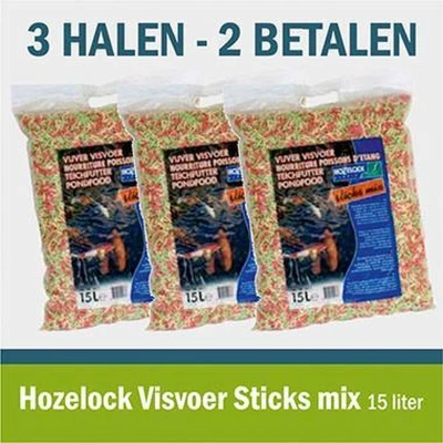 Afbeelding van Hozelock Visvoer Sticks mix 15liter 3 stuks