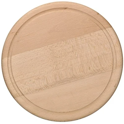 Afbeelding van KOTARBAU® Ronde snijplank ø 25 cm houten plank voor het snijden van kaas, brood, serveren levensmiddelen