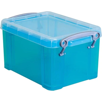 Afbeelding van Really Useful Box opbergdoos 1,6 liter, transparant helblauw