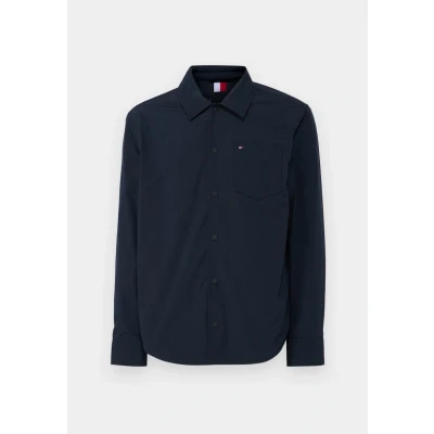 Afbeelding van Tommy Hilfiger Packable Shirt Jacket Jas, Heren, Maat: Small, Desert sky