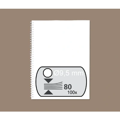 Afbeelding van Draadrug GBC 9.5mm 34 rings A4 wit 100stuks