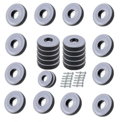 Afbeelding van Uni Fine 24 stuks teflon glijders, zelfklevend, 20 mm, robuuste teflonglijders, zelfklevende meubelglijders, tapijtglijders, PTFE glijoppervlak voor het gemakkelijk verplaatsen van zware meubels,