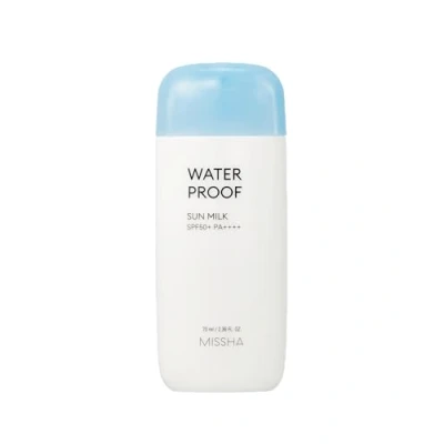 Afbeelding van Missha Around Safe Block Sun Milk SPF50+/PA+++ Zonnebrand Gezicht Hoge Factor Waterproof Zonnemelk Korean Beauty K Gezichtsverzorging Huidbescherming