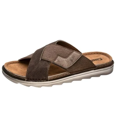 Afbeelding van Fischer Slippers Heren Slide Bruin Maat 41