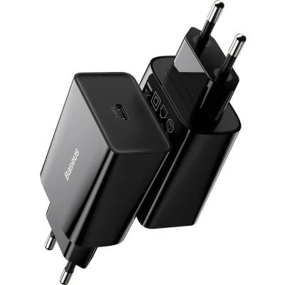 Afbeelding van Baseus Speed Mini USB C Quick Charger 20W (Black) CCFS SN01