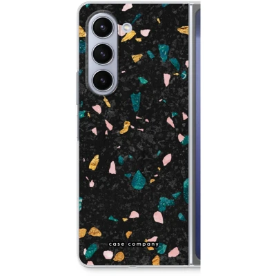 Afbeelding van Case Company® hoesje geschikt voor Samsung Galaxy Z Fold5 Terrazzo N10 Soft Cover Telefoonhoesje Bescherming aan alle Kanten en Schermrand