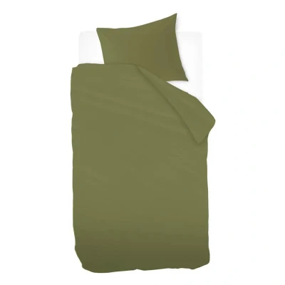 Afbeelding van Snoozing Sade Dekbedovertrek Eenpersoons 140x200/220 cm Groen