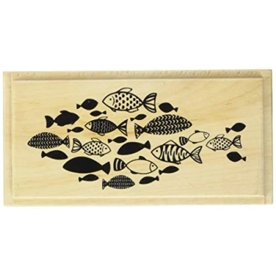 Afbeelding van Knorr Prandell 211801111 stempel van hout (Communie &amp; vorm) motief grootte 9,5 x 4,7 cm, motief: viszwerm
