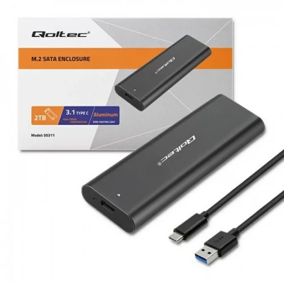 Afbeelding van Qoltec 50312 behuizing voor opslagstations SDD Zwart M.2