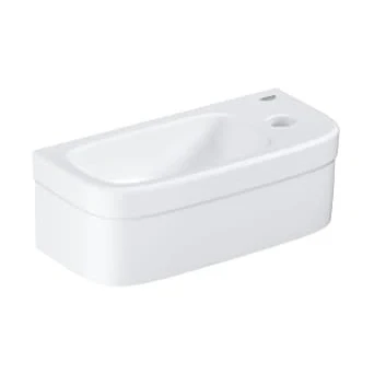 Afbeelding van Grohe Euro Keramiek fontein 37x18 cm Met kraangat Pureguard Wit