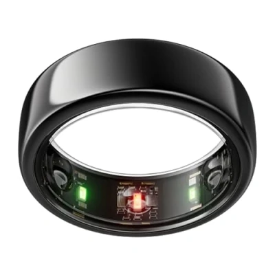 Afbeelding van Oura Gen3 Smartring Horizon maat 7, Black Wearable die slaap, hartslag en conditie bijhoudt Batterij gaat tot 7 dagen mee Voor iOS + Android Controleer je met de maatset