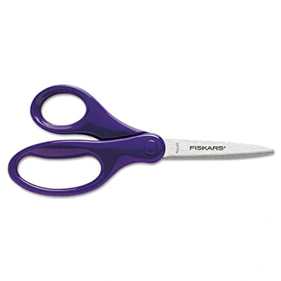 Afbeelding van Fiskars Schoolschaar, schaar voor kinderen, vanaf 10 jaar, lengte: 18 cm, rechtshandigen, roestvrij staal/kunststof, roze of groen, 1003858