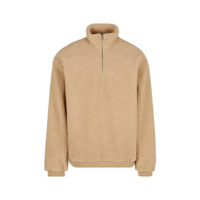 Afbeelding van Urban Classics Troyer Fleece trui, Heren, Maat: 3XL, Unionbeige