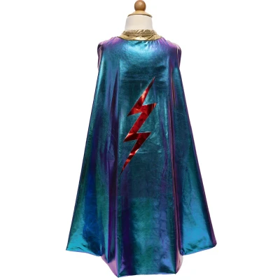 Afbeelding van Great Pretenders Verkleedkledij Omkeerbare Holografische Bliksem cape Multi 5 6Y