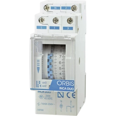 Afbeelding van ORBIS Zeitschalttechnik INCA DUO D Schakelklok voor DIN rails 230 V/AC 1x wisselcontact 16 A 250