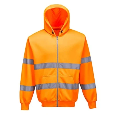 Afbeelding van Hi Vis Zipsweater met capuchon en rits maat 4XL, Orange