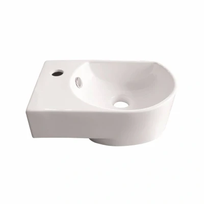 Afbeelding van Fontein VM Go Flexy Links 41x27x14.2cm Porselein Glans Wit Met Overloop