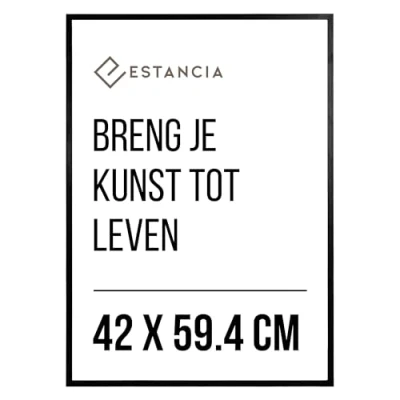 Afbeelding van Zwarte Houten Kamerfotolijst 42x59,4 cm (A2) met Onbreekbaar Plexiglas Moderne Lijst Fotolijst Din A2 Zwart