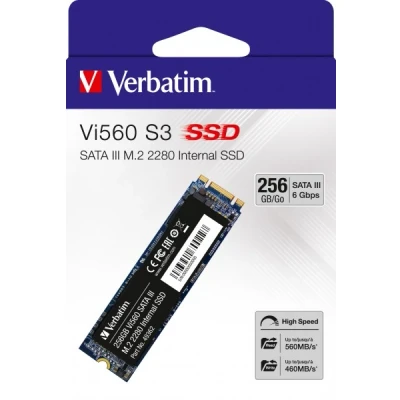 Afbeelding van Verbatim SSD 256GB, SATA III, M.2 2280 Vi560 S3, 560MB/s, (W) 460MB/s, Retail