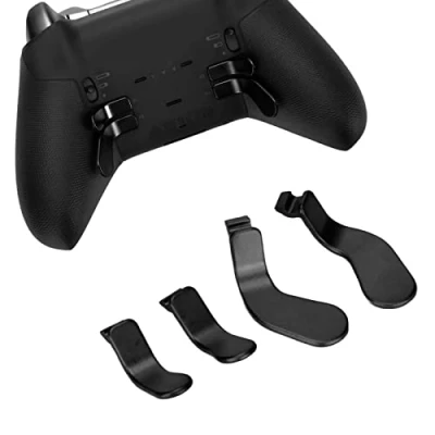 Afbeelding van Voor Xbox One Elite Controller Series 2 Model 1797 Metalen Vervangende Onderdelen, Inclusief 4 Stuks Trigger Paddles Rvs Materiaal:(zwart)