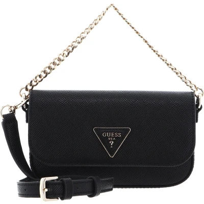 Afbeelding van GUESS Schoudertas Avondtas Brynlee Micro Mini Flap Black Zwart