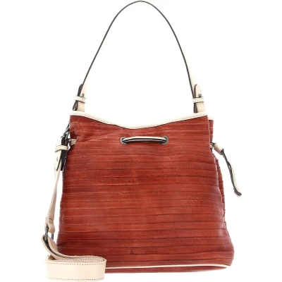 Afbeelding van FREDsBRUDER Leren Schoudertas Cruise Collection Beach Time Bag Blush Bruine