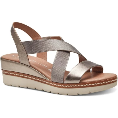 Afbeelding van Marco Tozzi Sandalen met plateauzool, Dames, Maat: 37, Rose metallic Leer