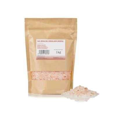 Afbeelding van FRISAFRAN Roze Himalaya zout Grof 1kg Himalayazout Biologisch voor zoutmolen