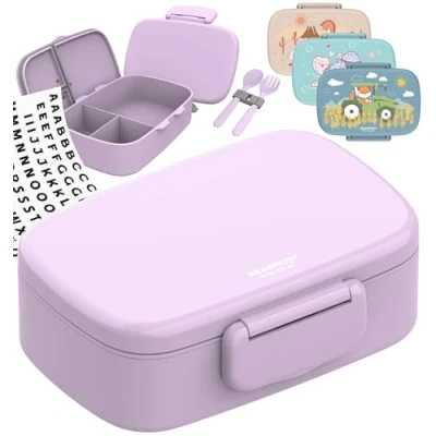 Afbeelding van Broodtrommel lunchbox bentobox paars