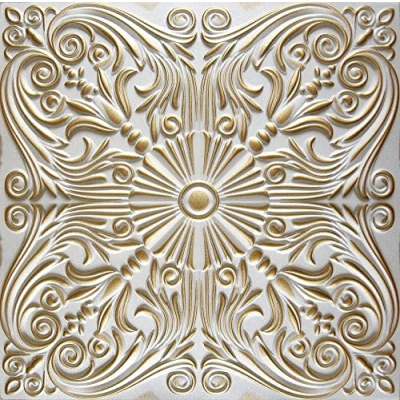 Afbeelding van Retro vintage panelen van polystyreen, 50x50cm plafondpanelen, wandpanelen, plafonds 2 3 mm dik zacht piepschuim XPS