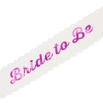 Afbeelding van Sjerp Vrijgezellenfeest Bride To Be Kant Wit Roze