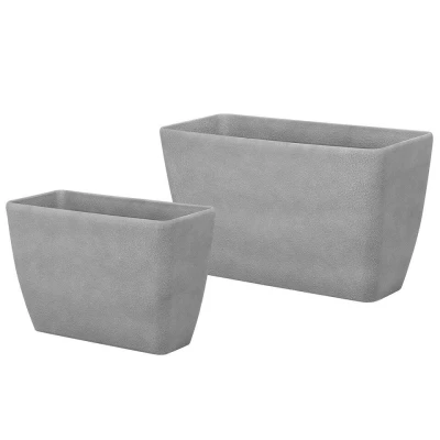Afbeelding van BARIS Plantenbak Grijs 60/74 cm Stenenmix