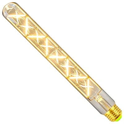 Afbeelding van TIANFAN Edison Klassieke Lange Reageerbuis T28 300mm Zigzag Ontwerp Rechte Led Gloeidraad 6 W Dimbare Specialiteit Decoratieve Gloeilamp (Clear)