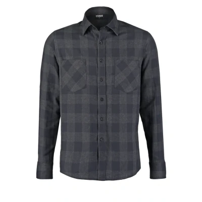 Afbeelding van Urban Classics Checked Overhemd, Heren, Maat: Small, Black