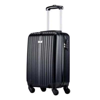 Afbeelding van Slazenger Trolley Handbagage 53x33x20 cm Koffer Cabine Formaat 4 Wielen 360 Roterend met Cijferslot Lichtgewicht Reiskoffer Cabin Size Zwart