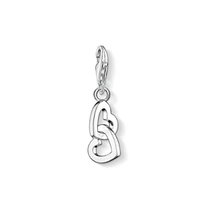 Afbeelding van Thomas Sabo Bedelhanger voor dames, hartjes Charm Club 925 sterling zilver 0773 001 12, Eén maat, Zilver, Geen edelsteen