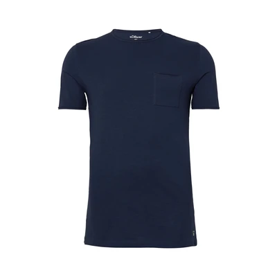 Afbeelding van s.Oliver Tshirt basic, Heren, Maat: 3XL Tall, Tiefblau