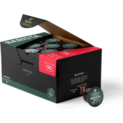 Afbeelding van Tchibo Cafissimo Brasil voorraaddoos, espresso, koffiecapsules, 96 stuks (espresso, expressief met notennoot), duurzaam en eerlijk verhandeld