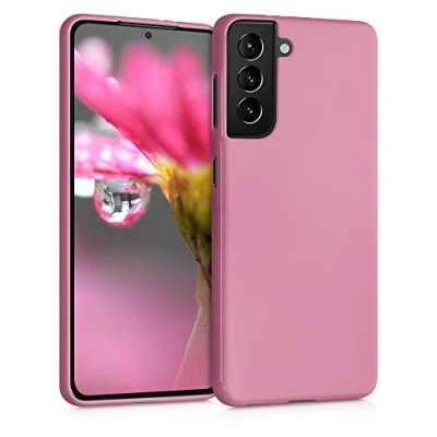 Afbeelding van kwmobile telefoonhoesje compatibel met Samsung Galaxy S21 hoesje Zachte case voor smartphone Back cover in donkerroze