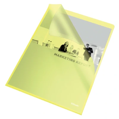 Afbeelding van L map Esselte standaard A4 0.11mm PP geel