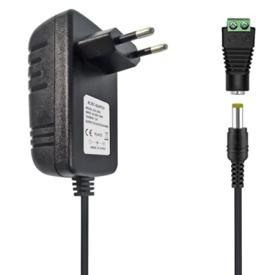 Afbeelding van Tesfish 24V 2A 48W voedingsadapter Transformator adapter 5,5 x 2,1/2,5mm voor CCTV, camera, router, LED strip licht