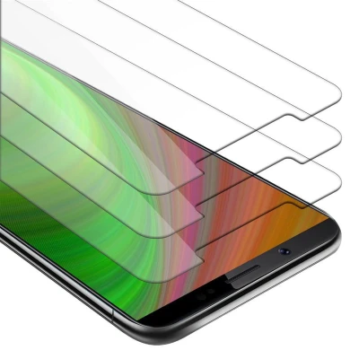 Afbeelding van Cadorabo 3x Screenprotector geschikt voor Vivo V7 PLUS Beschermende Pantser Film in KRISTALHELDER Getemperd (Tempered) Display beschermend glas 9H hardheid met 3D Touch
