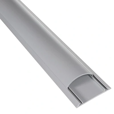 Afbeelding van Vloer Kabelkanaal Maclean MCTV 674 Grijs Half Round &amp; Self Adhesive