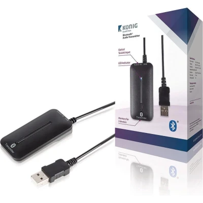 Afbeelding van König CSBTTRNSM200 Bluetooth Audiozender Zwart