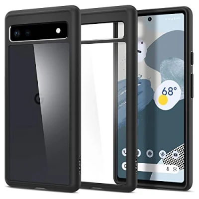 Afbeelding van Spigen Ultra Hybrid Case Compatibel met Google Pixel 6a hoesje Zwart
