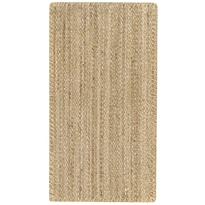 Afbeelding van HAMID Jute Vloerkleed, Granada Tapijt 100% Natuurlijke Vezels, Zacht Vloerkleed en Hoge Sterkte, Handgeweven, Woonkamer, Eetkamer, Slaapkamer, Hal (110x60 cm)