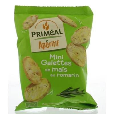 Afbeelding van Primeal Aperitive Mini Maiscrackers Olijf Rozemarijn Bio, 50 gram
