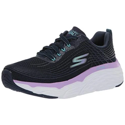 Afbeelding van Skechers Dames Max Cushioning Elite Sneaker, Marineblauw/Lavend, 37.5 EU