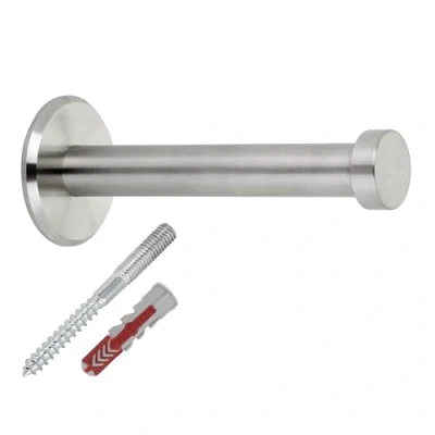 Afbeelding van SOTECH kapstokhaak Talea RVS geborsteld lengte: 73 mm incl. plaatje en bevestigingsset