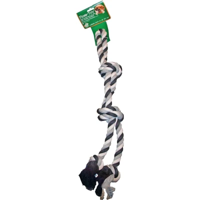 Afbeelding van Flosstoy halter groot zwart wit Gebr. de Boon